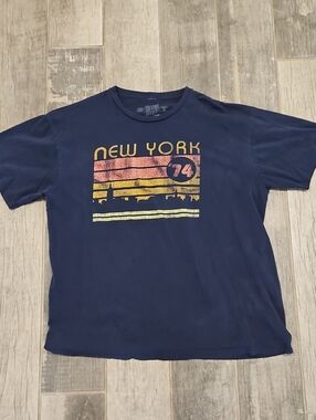 Original Retro Brand Navy 'New York 74' Graphic Short Sleeve Tee